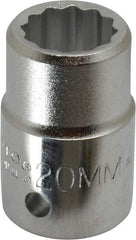 Proto - 3/4" Drive, Standard Hand Socket - 12 Points, 2" OAL, Chrome Finish - Apex Tool & Supply