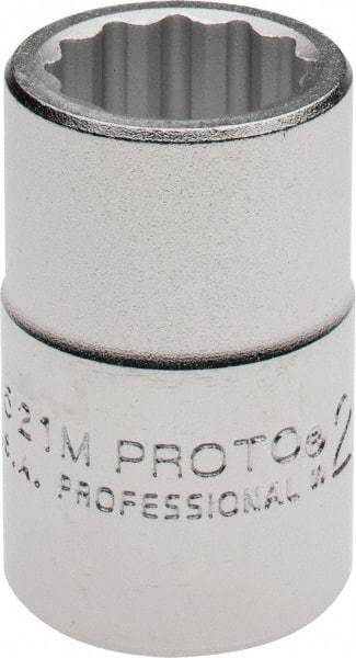 Proto - 3/4" Drive, Standard Hand Socket - 12 Points, 2" OAL, Chrome Finish - Apex Tool & Supply