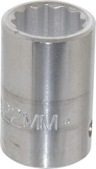 Proto - 3/4" Drive, Standard Hand Socket - 12 Points, 2" OAL, Chrome Finish - Apex Tool & Supply