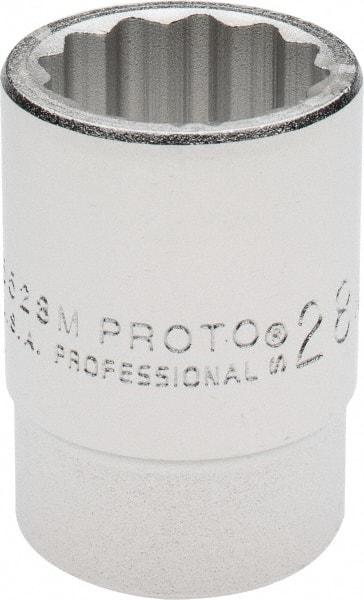 Proto - 3/4" Drive, Standard Hand Socket - 12 Points, 2-7/32" OAL, Satin Finish - Apex Tool & Supply