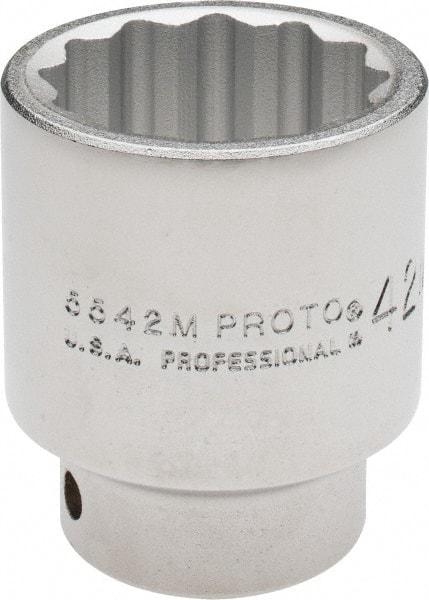 Proto - 3/4" Drive, Standard Hand Socket - 12 Points, 2-11/16" OAL, Chrome Finish - Apex Tool & Supply