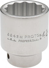Proto - 3/4" Drive, Standard Hand Socket - 12 Points, 2-11/16" OAL, Chrome Finish - Apex Tool & Supply