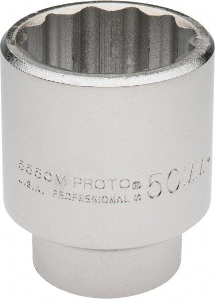 Proto - 3/4" Drive, Standard Hand Socket - 12 Points, 3-5/32" OAL, Chrome Finish - Apex Tool & Supply