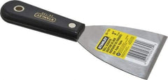 Stanley - Stiff Steel 1-Edge Scraper - 3" Blade Width x 3-5/8" Blade Length, 3-7/8" Long Nylon Handle - Apex Tool & Supply