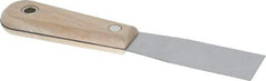 Stanley - 1-1/4" Wide Steel Putty Knife - Flexible, Hardwood Handle, 7-1/2" OAL - Apex Tool & Supply