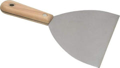 Stanley - 6" Wide Steel Taping Knife - Flexible, Hardwood Handle, 8-1/4" OAL - Apex Tool & Supply