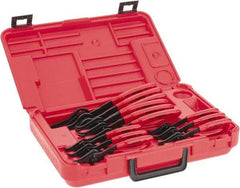 Proto - 12 Piece, Retaining Ring Pliers Set - 5-7/8, 5-3/4, 5-11/16, 5-7/8, 5-3/4, 5-11/16, 7-1/2, 7-3/8, 7-1/8, 9-1/4, 9 & 8-5/8" OAL - Apex Tool & Supply