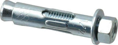 Red Head - 1/2" Diam, 1/2" Drill, 2-1/4" OAL, 2-3/4" Min Embedment Sleeve Concrete Anchor - Steel, Zinc-Plated Finish, Hex Nut Head, Hex Drive - Apex Tool & Supply