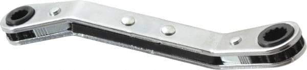 Proto - 7/32" x 9/32" 12 Point Reversible Ratcheting Offset Box Wrench - Double End, 4-1/8" OAL, Steel, 25° Offset - Apex Tool & Supply