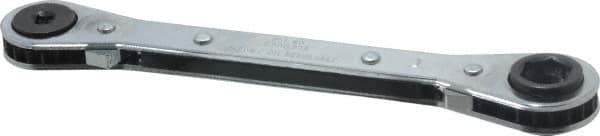 Proto - 1/4" & 3/16" Sq x 9/16" & 1/2" Hex 6 Point 4 in 1 Reversible Ratcheting Box Wrench - Double End, 6-3/4" OAL, Steel - Apex Tool & Supply