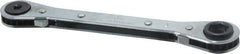 Proto - 1/4" & 3/16" Sq x 9/16" & 1/2" Hex 6 Point 4 in 1 Reversible Ratcheting Box Wrench - Double End, 6-3/4" OAL, Steel - Apex Tool & Supply