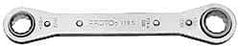 Proto - 19mm x 21mm 12 Point Ratcheting Box Wrench - 9-1/4" OAL, Steel - Apex Tool & Supply