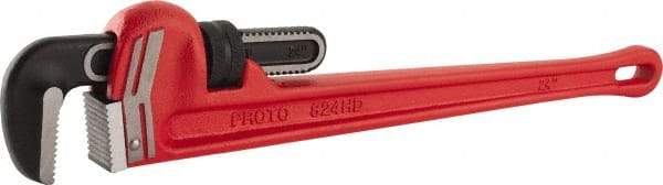 Proto - 24" Steel Straight Pipe Wrench - 4" Pipe Capacity - Apex Tool & Supply