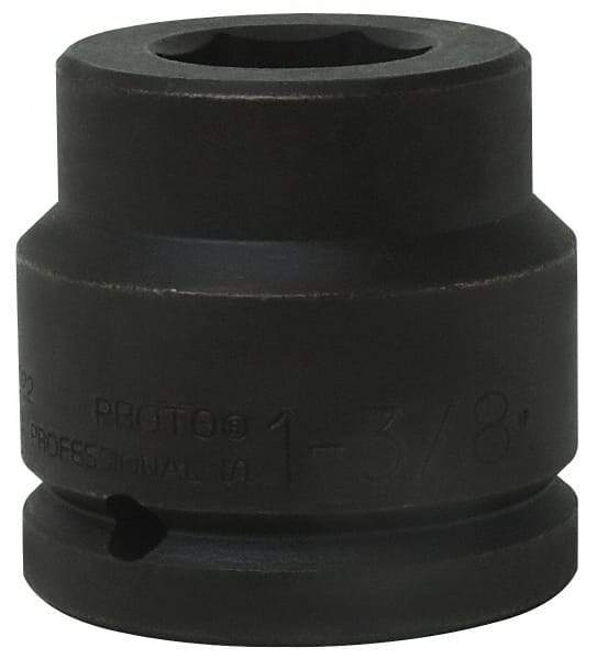 Proto - 1-1/2" Drive 3-7/8" Standard Impact Socket - 6 Points, 5-1/2" OAL - Apex Tool & Supply