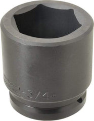 Proto - 1-1/2" Drive 2-3/4" Standard Impact Socket - 6 Points, 4-1/4" OAL - Apex Tool & Supply