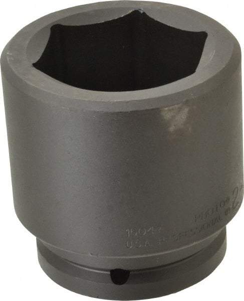 Proto - 1-1/2" Drive 2-15/16" Standard Impact Socket - 6 Points, 4-1/2" OAL - Apex Tool & Supply