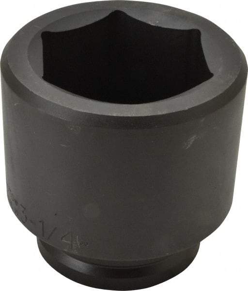 Proto - 1-1/2" Drive 3-1/4" Standard Impact Socket - 6 Points, 4-23/32" OAL - Apex Tool & Supply