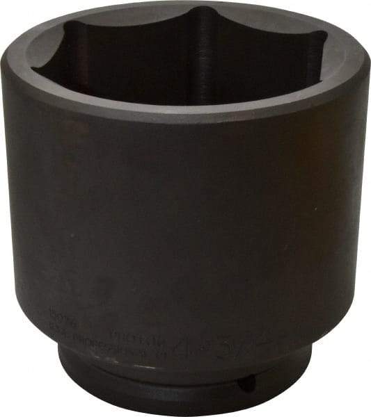 Proto - 1-1/2" Drive 4-3/4" Standard Impact Socket - 6 Points, 6-1/4" OAL - Apex Tool & Supply