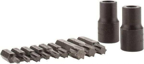 Proto - 11 Piece, 3/8" Drive Screwdriver Bit Set - T10 to T50 Torx - Apex Tool & Supply