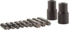 Proto - 11 Piece, 3/8" Drive Screwdriver Bit Set - T10 to T50 Torx - Apex Tool & Supply
