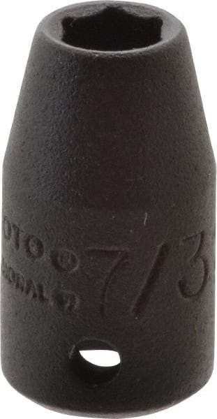 Proto - 1/4" Drive 7/32" Standard Impact Socket - 6 Points, 7/8" OAL - Apex Tool & Supply