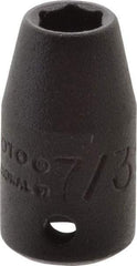 Proto - 1/4" Drive 7/32" Standard Impact Socket - 6 Points, 7/8" OAL - Apex Tool & Supply