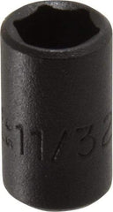 Proto - 1/4" Drive 11/32" Standard Impact Socket - 6 Points, 7/8" OAL - Apex Tool & Supply