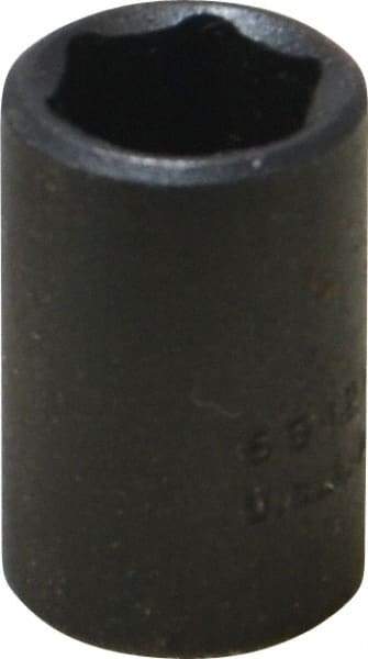 Proto - 1/4" Drive 3/8" Standard Impact Socket - 6 Points, 7/8" OAL - Apex Tool & Supply