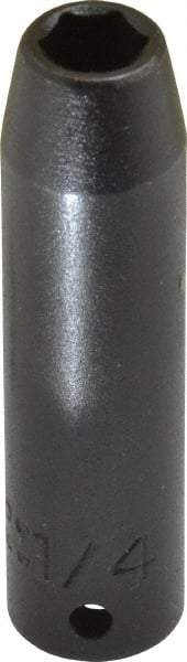 Proto - 1/4" Drive 1/4" Deep Impact Socket - 6 Points, 2" OAL - Apex Tool & Supply