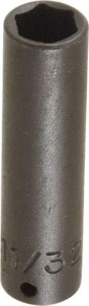 Proto - 1/4" Drive 11/32" Deep Impact Socket - 6 Points, 2" OAL - Apex Tool & Supply
