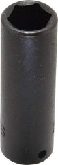 Proto - 1/4" Drive 7/16" Deep Impact Socket - 6 Points, 2" OAL - Apex Tool & Supply