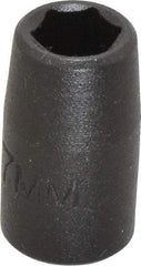 Proto - 1/4" Drive 7mm Standard Impact Socket - 6 Points, 7/8" OAL - Apex Tool & Supply