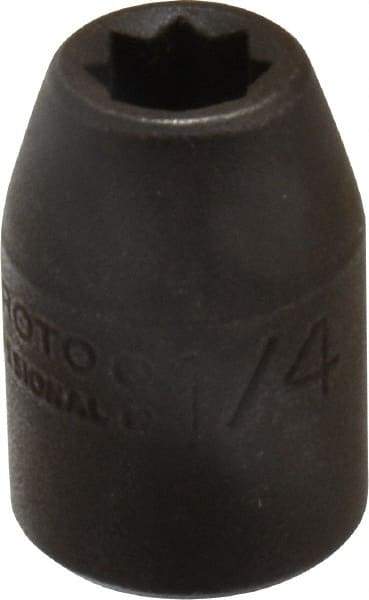 Proto - 3/8" Drive 1/4" Standard Impact Socket - 8 Points, 1" OAL - Apex Tool & Supply