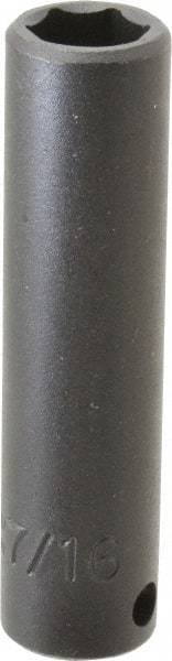 Proto - 3/8" Drive 7/16" Deep Impact Socket - 6 Points, 2-3/4" OAL - Apex Tool & Supply