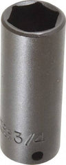 Proto - 3/8" Drive 3/4" Deep Impact Socket - 6 Points, 2-3/4" OAL - Apex Tool & Supply