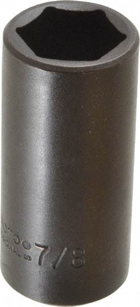 Proto - 3/8" Drive 7/8" Deep Impact Socket - 6 Points, 2-3/4" OAL - Apex Tool & Supply