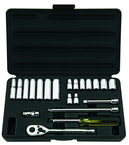 STANLEY® 1/4" Drive 21 Piece Fractional Socket Set – 6 Point - Apex Tool & Supply