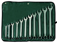 STANLEY® 11 Piece Satin Finish Fractional Combination Wrench Set – 12 Point - Apex Tool & Supply