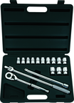 STANLEY® 1/2" Drive 16 Piece Metric Socket Set – 6 Point - Apex Tool & Supply