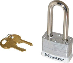 Master Lock - Keyed Different Retaining Key Conductive Lockout Padlock - 2" Shackle Clearance, 9/32" Shackle Diam, 1-1/4" Body Height x 1-9/16" Body Width, White, 4 Pins - Apex Tool & Supply