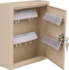 Master Lock - 60 Keys, Almond Key Storage Cabinet - 10-3/4" Wide x 3" Deep x 12-1/4" High - Apex Tool & Supply