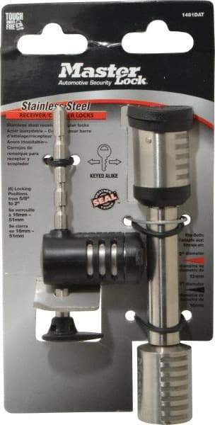 Master Lock - Keyed Different Barbell Receiver Padlock - Stainless Steel - Apex Tool & Supply