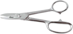 Clauss - 4" LOC, 7-1/4" OAL Straight Shears - Steel Straight Handle, For Paper, Fabric - Apex Tool & Supply