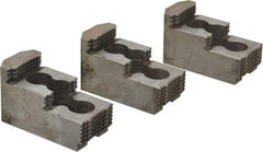 Atlas Workholding - 12" Max Chuck Diam Compatibility, Hard Steel 1.5mm x 60° Serrated Hard Lathe Top Jaws - 1.97" Wide x 4.52" Long x 2.28" High - Apex Tool & Supply