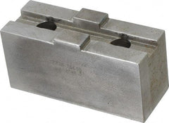 Atlas Workholding - Tongue & Groove Attachment, Square Soft Lathe Chuck Jaw - Steel, 2.12" Btw Mount Hole Ctrs, 3-15/16" Long x 1-1/2" Wide x 1.87" High, 1/2" Groove - Apex Tool & Supply