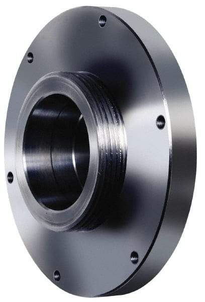 Pratt Burnerd America - Adapter Back Plate for 8" Diam Self Centering Lathe Chucks - L-00 Mount, 2-1/4" Through Hole Diam, Steel - Apex Tool & Supply
