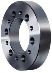 Pratt Burnerd America - Adapter Back Plate for 8" Diam Self Centering Lathe Chucks - A1/A2-6 Mount, 2-1/4" Through Hole Diam, Steel - Apex Tool & Supply