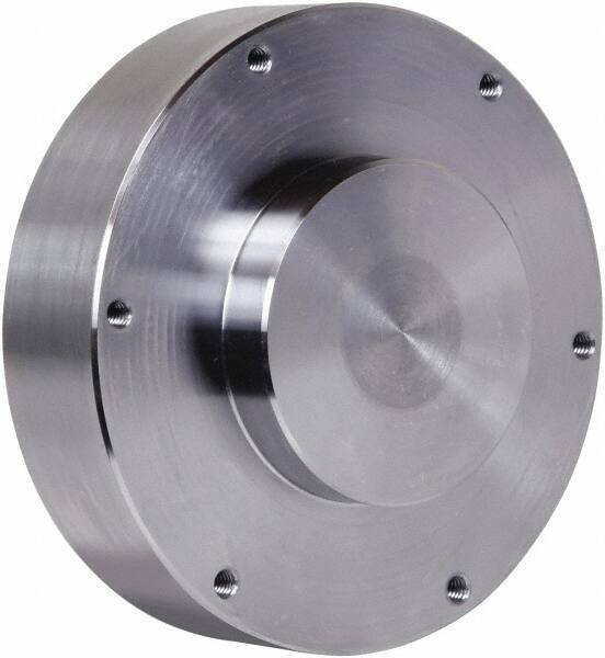 Pratt Burnerd America - Adapter Back Plate for 6" Diam Self Centering Lathe Chucks - Blank Mount, 1.81" Through Hole Diam, Steel - Apex Tool & Supply