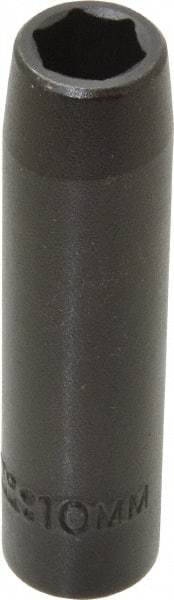 Proto - 3/8" Drive 10mm Deep Impact Socket - 6 Points, 2-47/64" OAL - Apex Tool & Supply