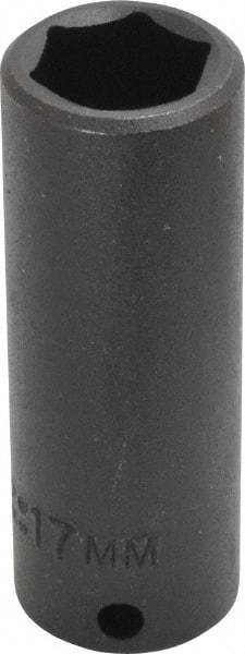Proto - 3/8" Drive 17mm Deep Impact Socket - 6 Points, 2-47/64" OAL - Apex Tool & Supply